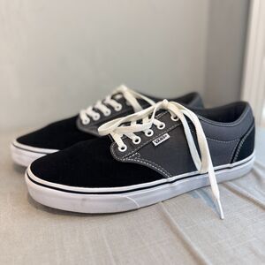 Vans Off The Wall Sneakers Men's 11.5 Black Gray Lace Up Skate Shoes 500714